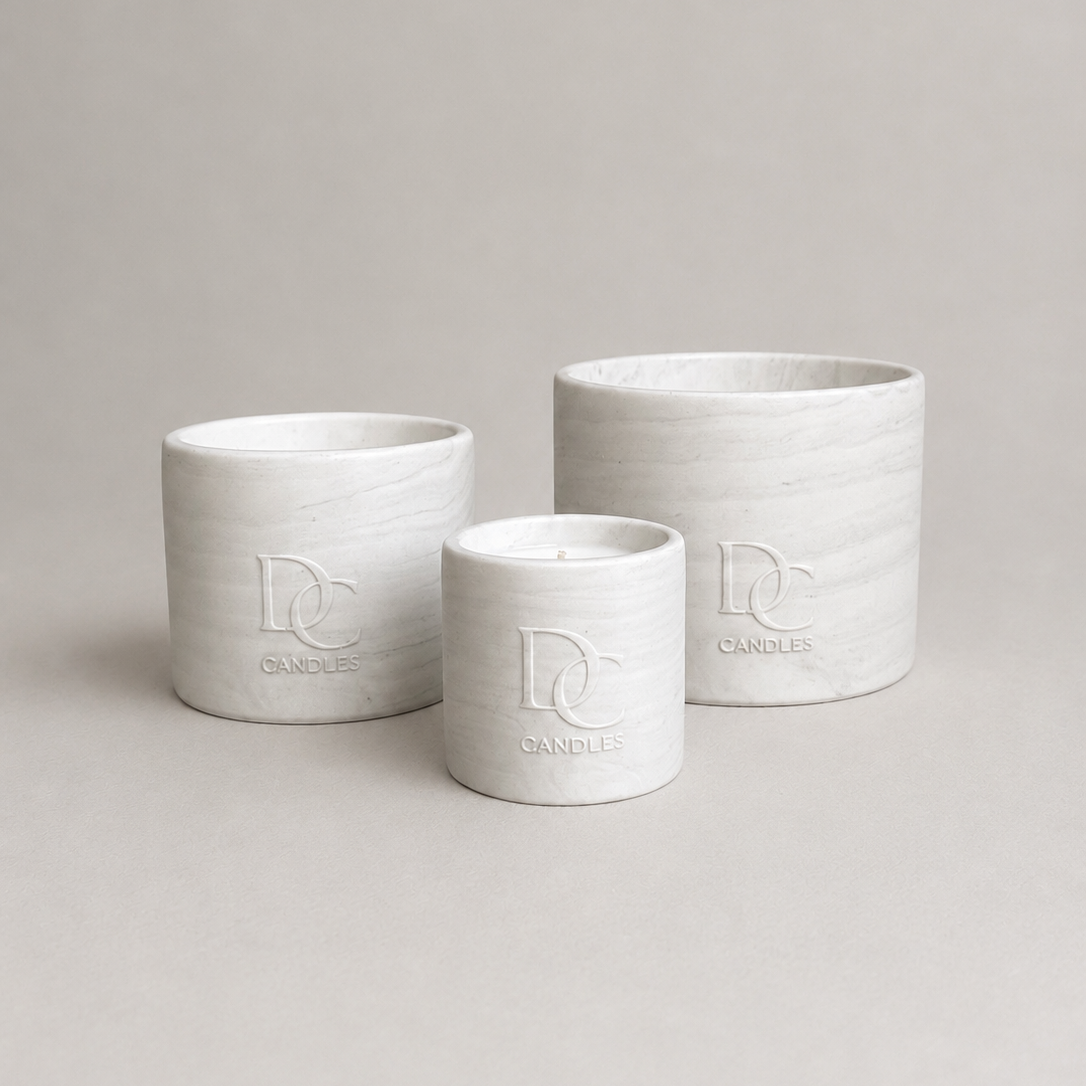 Bougie DC Candle - Marbré Noir - Jasmin