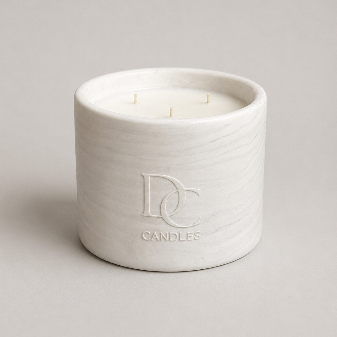 Bougie DC Candle - Marbré Noir - Jasmin